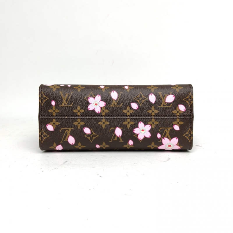 LOUIS VUITTON 老花PVC金扣晶片Onthego小號櫻花村上隆聯名-3