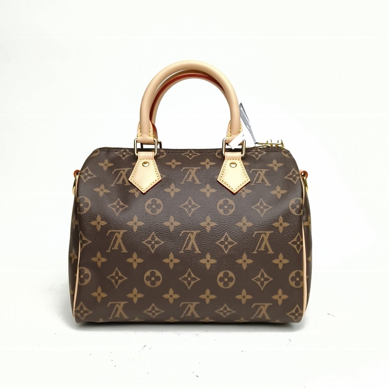 LOUIS VUITTON Speedy25配肩帶老花PVC晶片-2