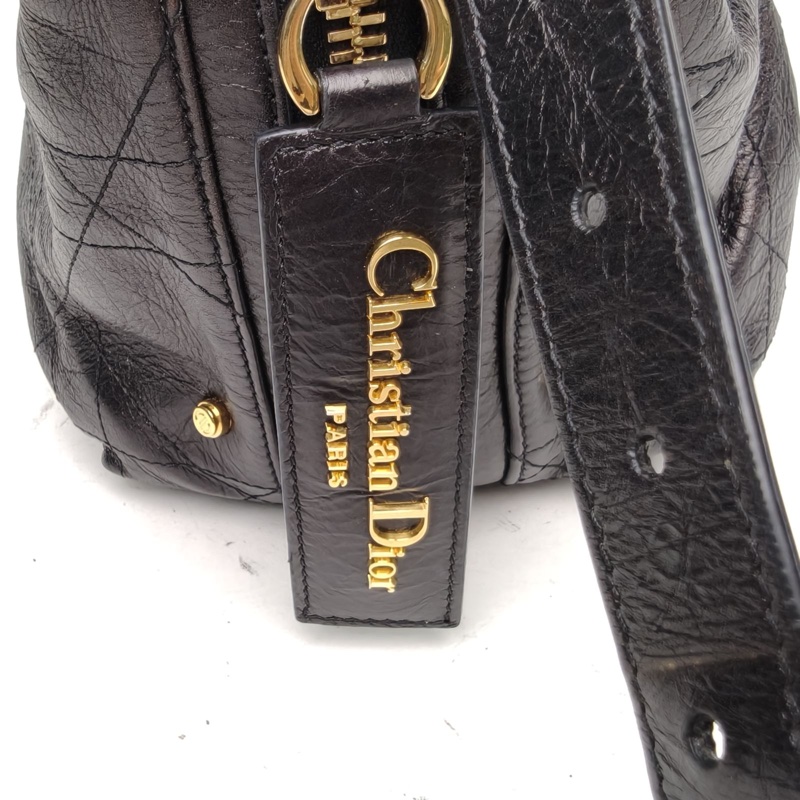 DIOR D-journey小號23cm黑色牛皮金扣2024-4