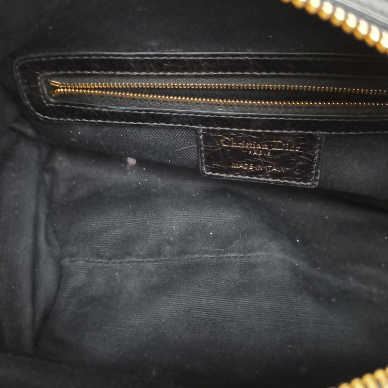 DIOR D-journey小號23cm黑色牛皮金扣2024-5