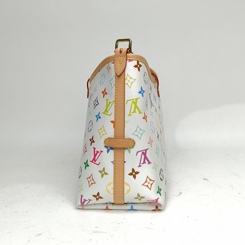 LOUIS VUITTON CARRYALL村上隆聯名小號29白三彩PVC金扣晶片-1