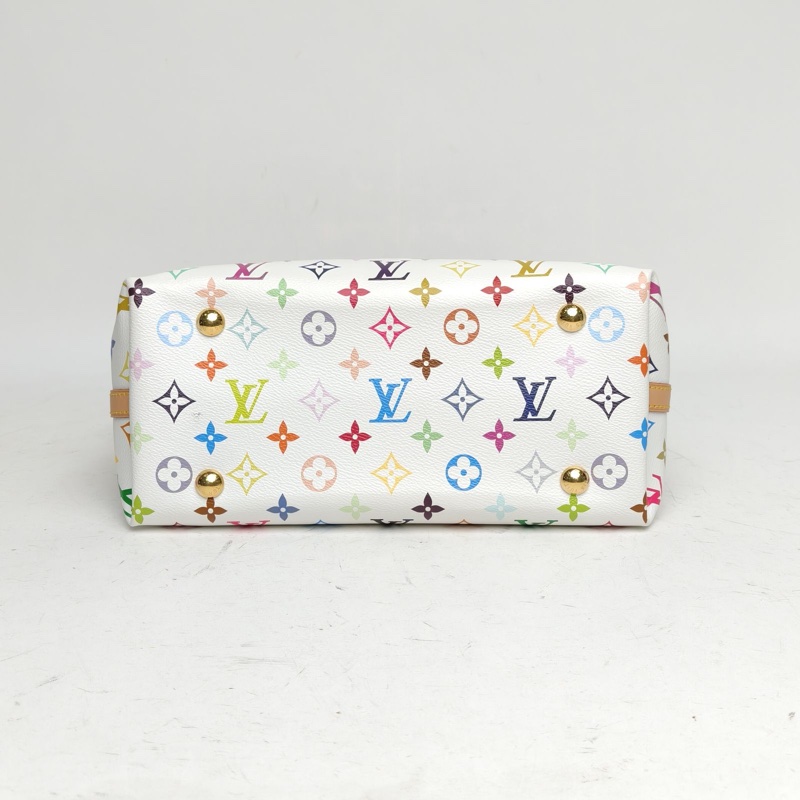 LOUIS VUITTON CARRYALL村上隆聯名小號29白三彩PVC金扣晶片-3