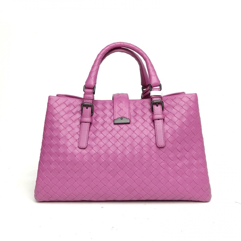 BOTTEGA VENETA Roma羅馬包小號31紫色羊皮鎢鋼扣-2