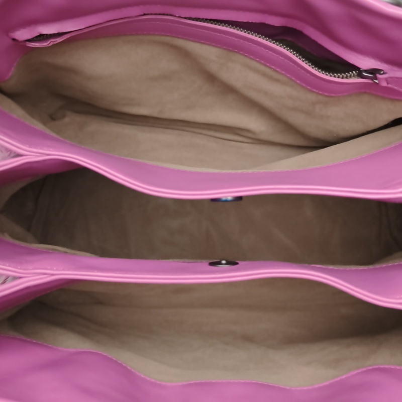 BOTTEGA VENETA Roma羅馬包小號31紫色羊皮鎢鋼扣-5