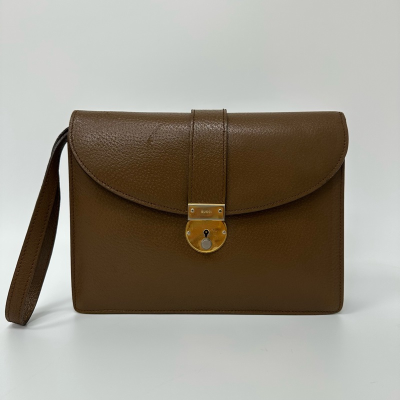 【赫蒂國際精品】Gucci古馳 棕色復古信封包 vintage-4