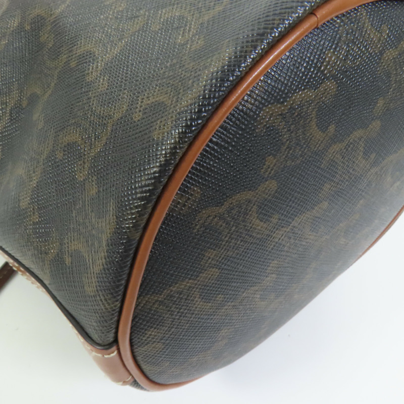 CELINE 塗層帆布Triomphe Drawstring Small bucket肩背袋-13