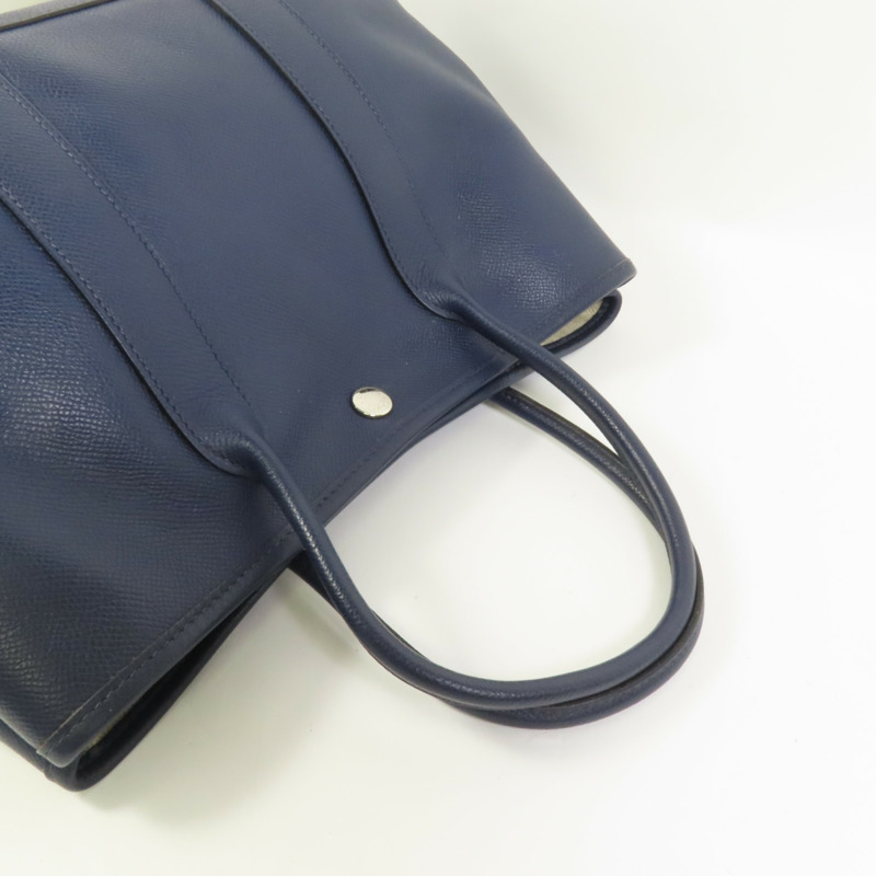 HERMES Epsom皮革Garden Party TPM手挽袋Blue Nuit-5