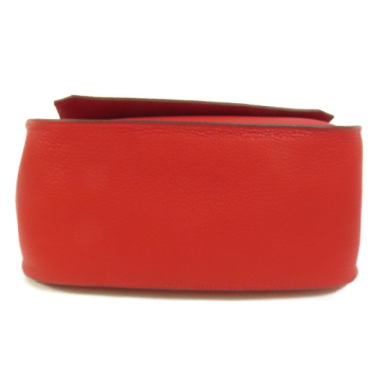 HERMES Clemence皮革Jypsiere 28肩背袋Rouge Casaque-3