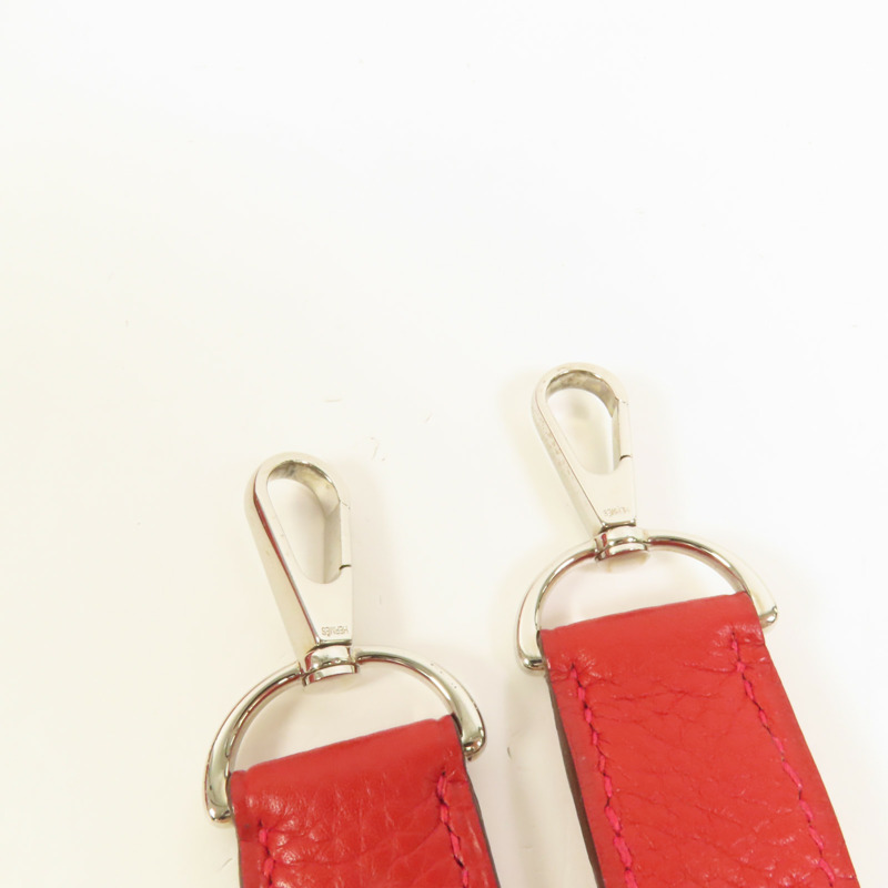 HERMES Clemence皮革Jypsiere 28肩背袋Rouge Casaque-6