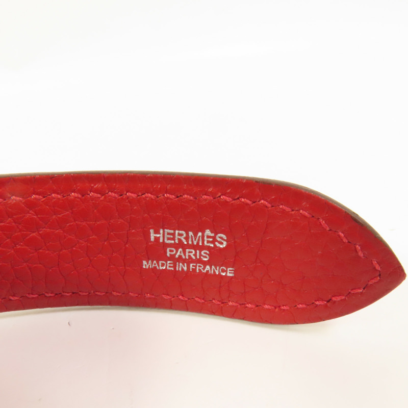 HERMES Clemence皮革Jypsiere 28肩背袋Rouge Casaque-7