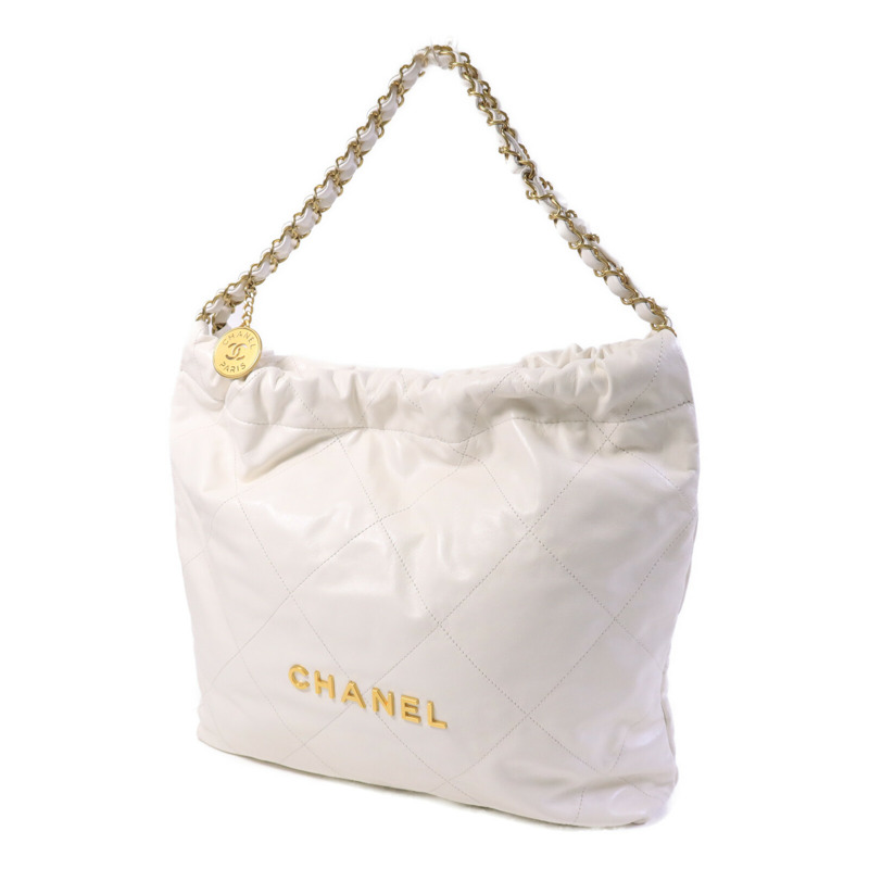 CHANEL 牛皮皮革Chanel 22鏈帶肩背袋-2