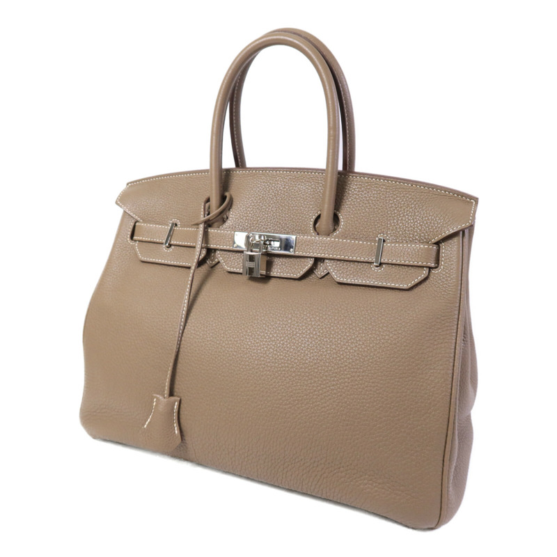 HERMES Togo皮革Birkin 35手挽袋Etoupe-2