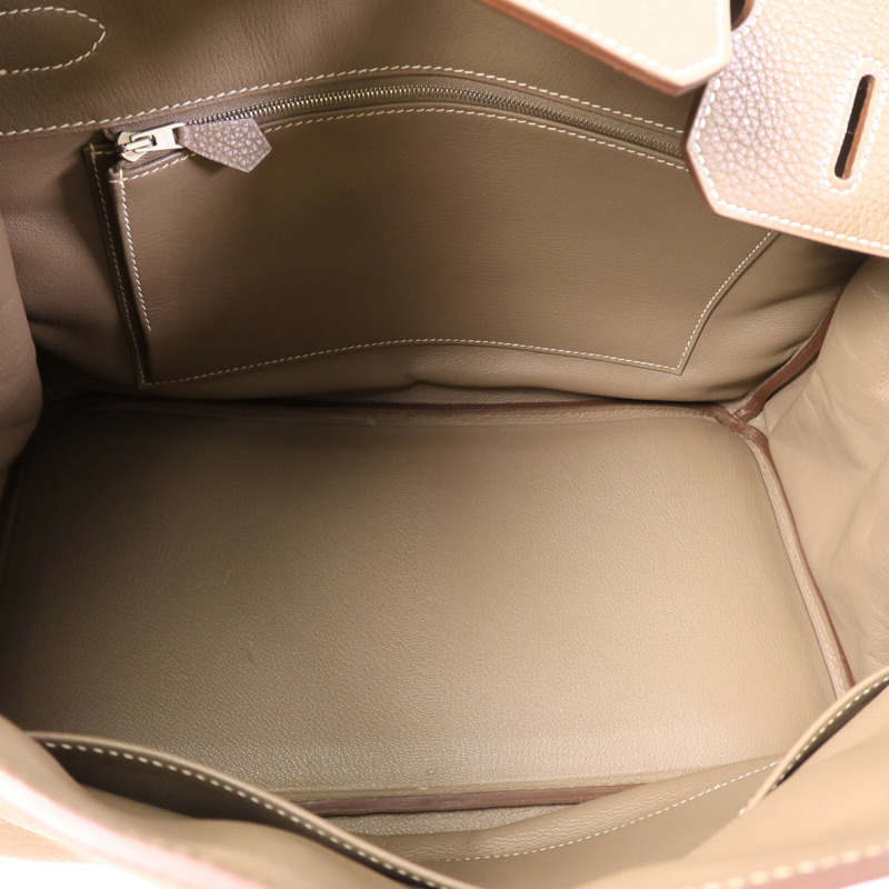 HERMES Togo皮革Birkin 35手挽袋Etoupe-4