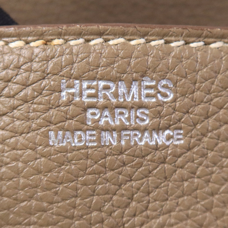 HERMES Togo皮革Birkin 35手挽袋Etoupe-5