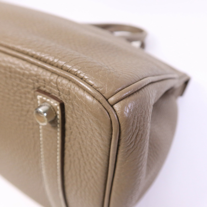 HERMES Togo皮革Birkin 35手挽袋Etoupe-11