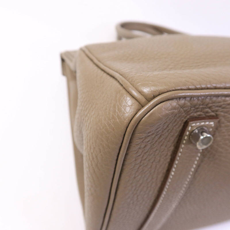 HERMES Togo皮革Birkin 35手挽袋Etoupe-12