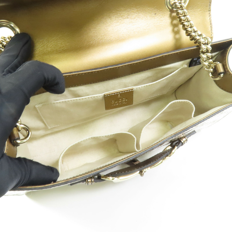 GUCCI 漆皮皮革Emily肩背袋-5