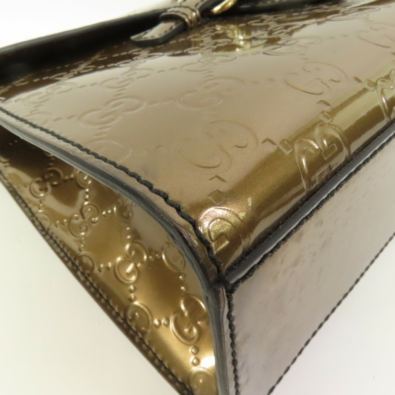 GUCCI 漆皮皮革Emily肩背袋-11