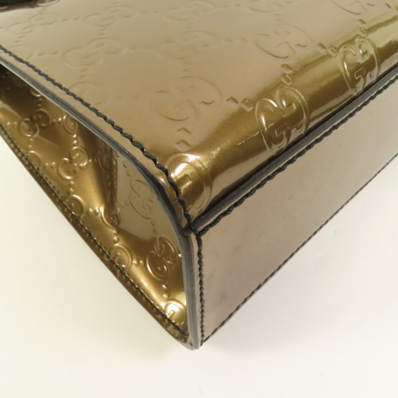 GUCCI 漆皮皮革Emily肩背袋-14