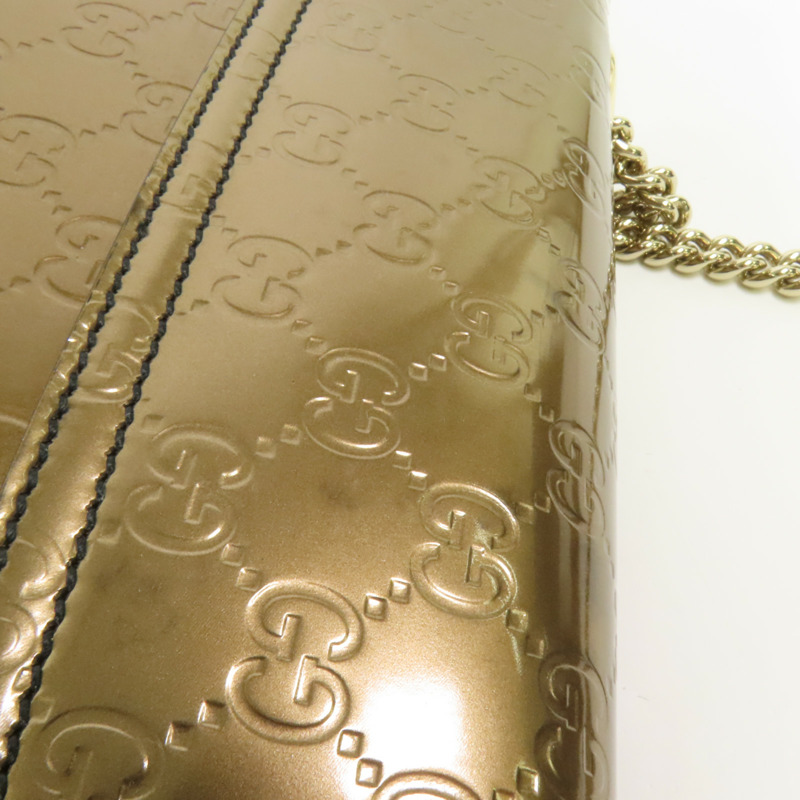 GUCCI 漆皮皮革Emily肩背袋-16