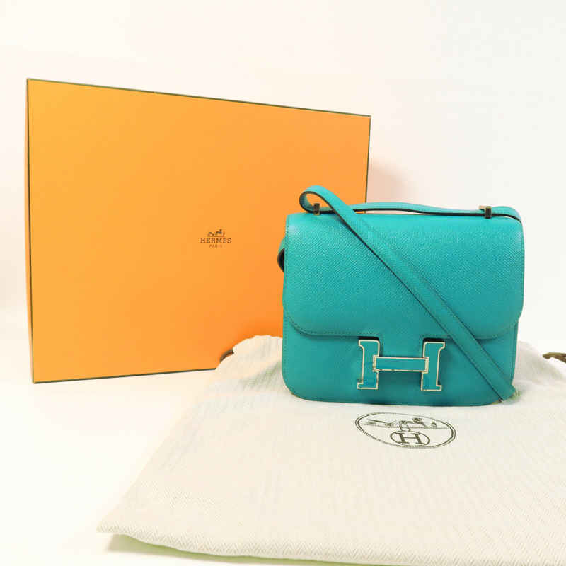 HERMES Epsom皮革Constance Mini肩背袋-9