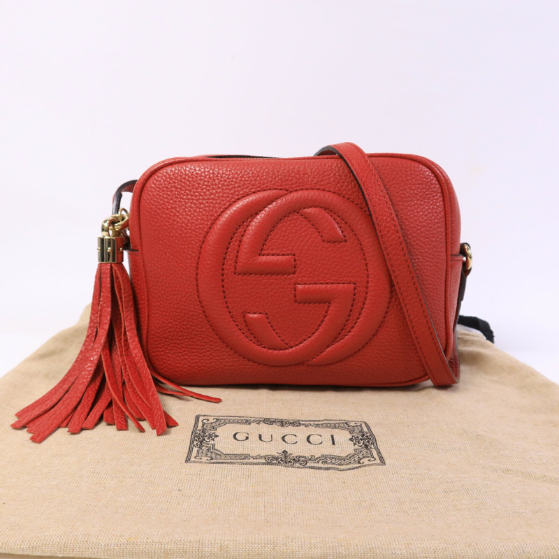 GUCCI 牛皮皮革Soho Disco肩背袋-9