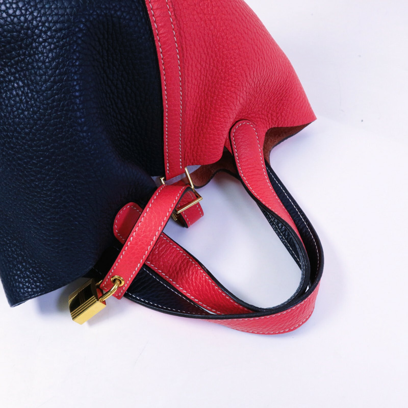 HERMES Clemence皮革Picotin PM手提袋-8