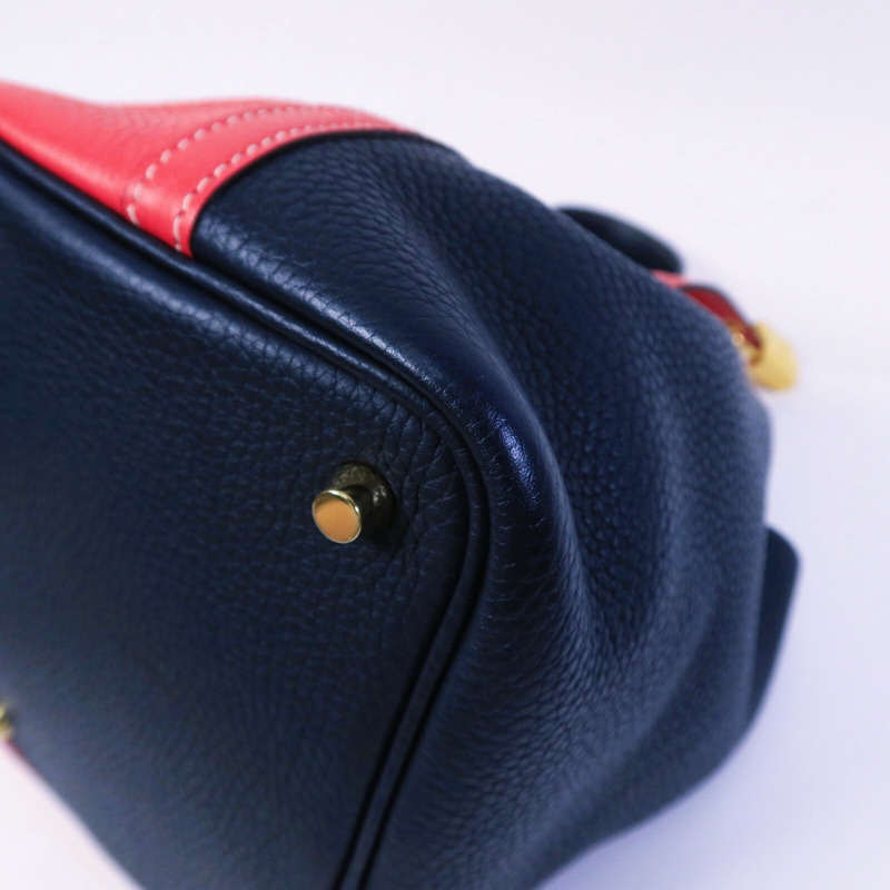 HERMES Clemence皮革Picotin PM手提袋-10