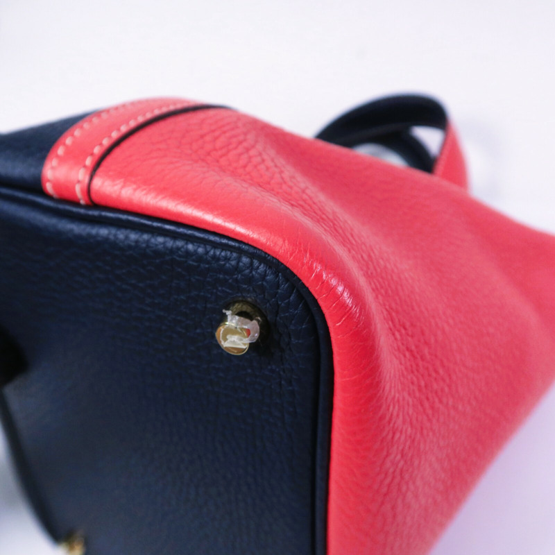 HERMES Clemence皮革Picotin PM手提袋-12