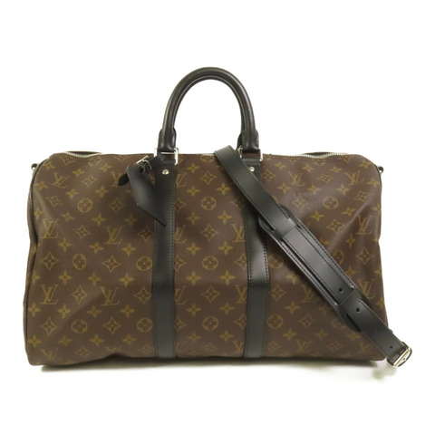 LOUIS VUITTON Monogram Macassar Keepall Bandouliere 45手挽肩背兩用袋