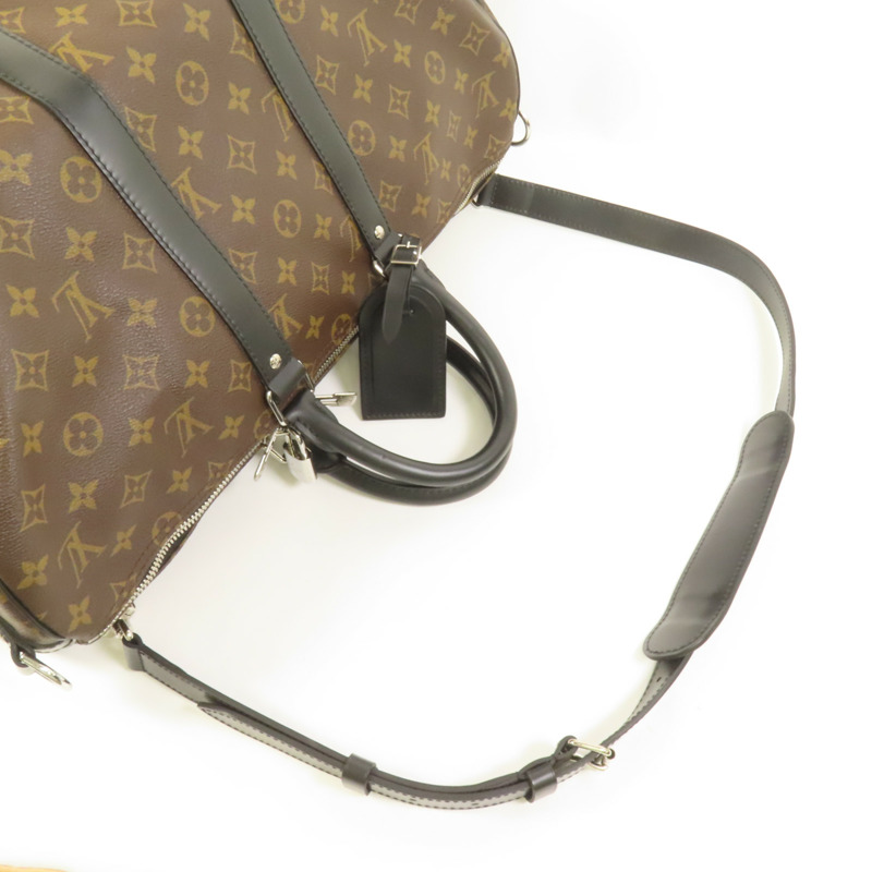 LOUIS VUITTON Monogram Macassar Keepall Bandouliere 45手挽肩背兩用袋-5