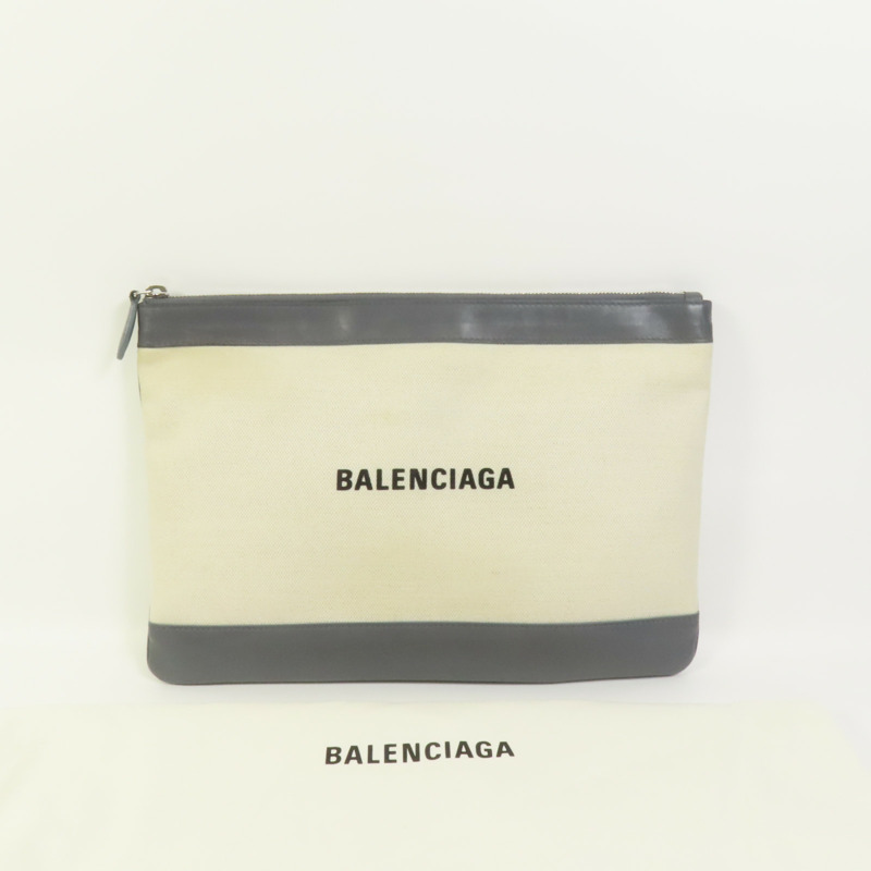 BALENCIAGA 帆布Navy Clip M Clutch手拿包-9