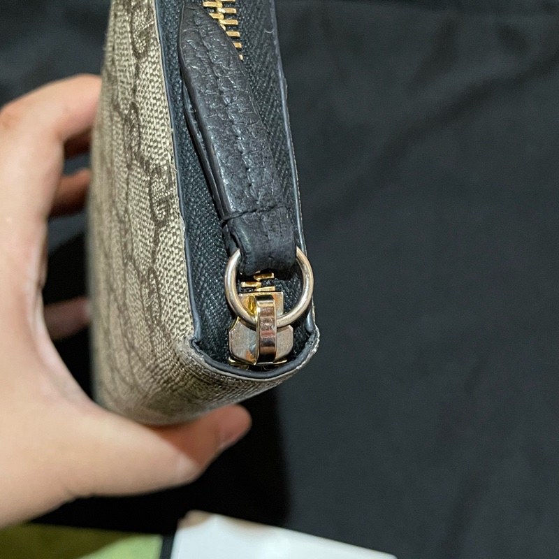 Gucci經典老花金釦長夾(附台灣購證)-25