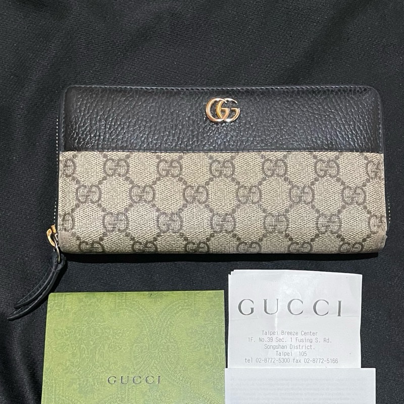 Gucci經典老花金釦長夾(附台灣購證)-28