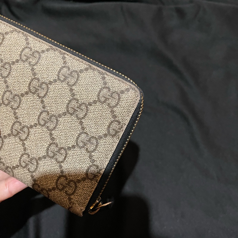 Gucci經典老花金釦長夾(附台灣購證)-37