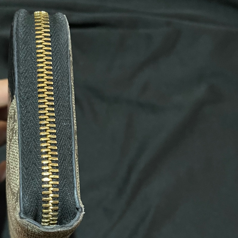 Gucci經典老花金釦長夾(附台灣購證)-45