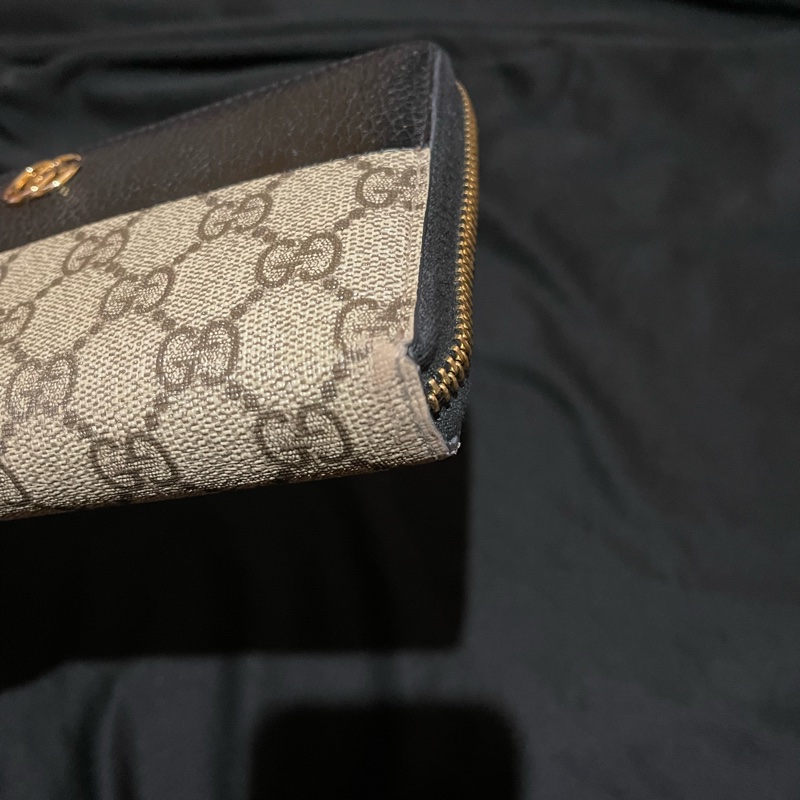 Gucci經典老花金釦長夾(附台灣購證)-47