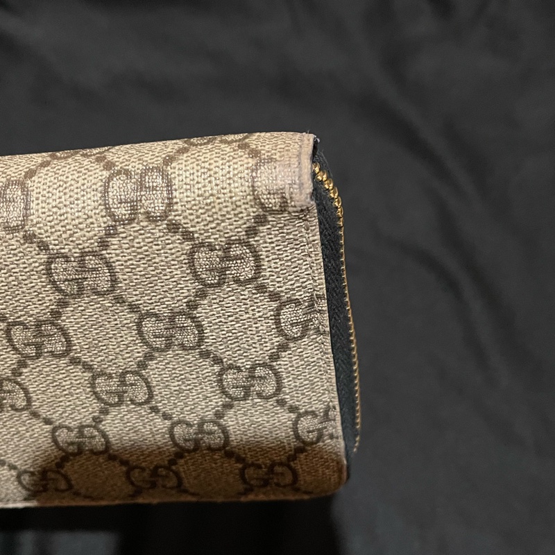 Gucci經典老花金釦長夾(附台灣購證)-48