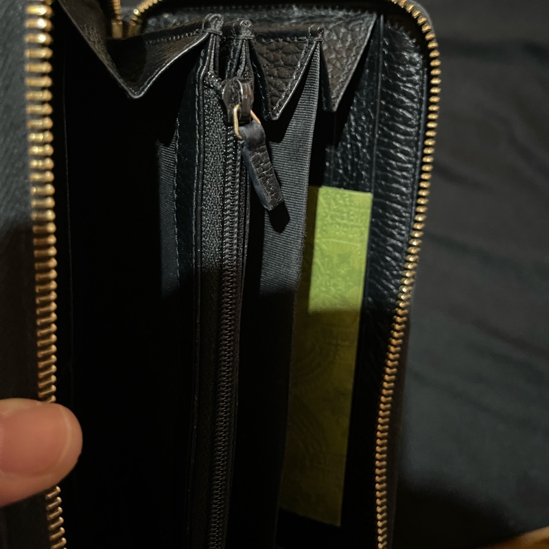 Gucci經典老花金釦長夾(附台灣購證)-50