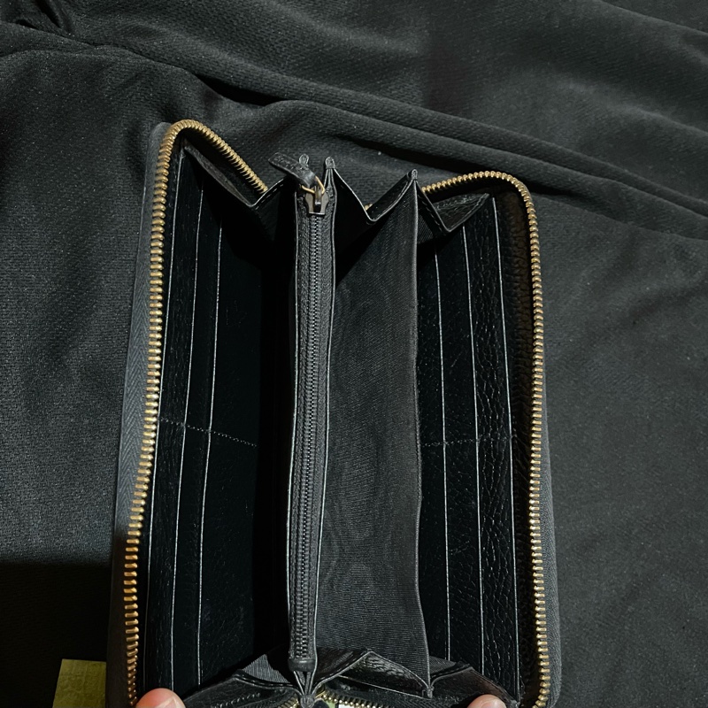 Gucci經典老花金釦長夾(附台灣購證)-52