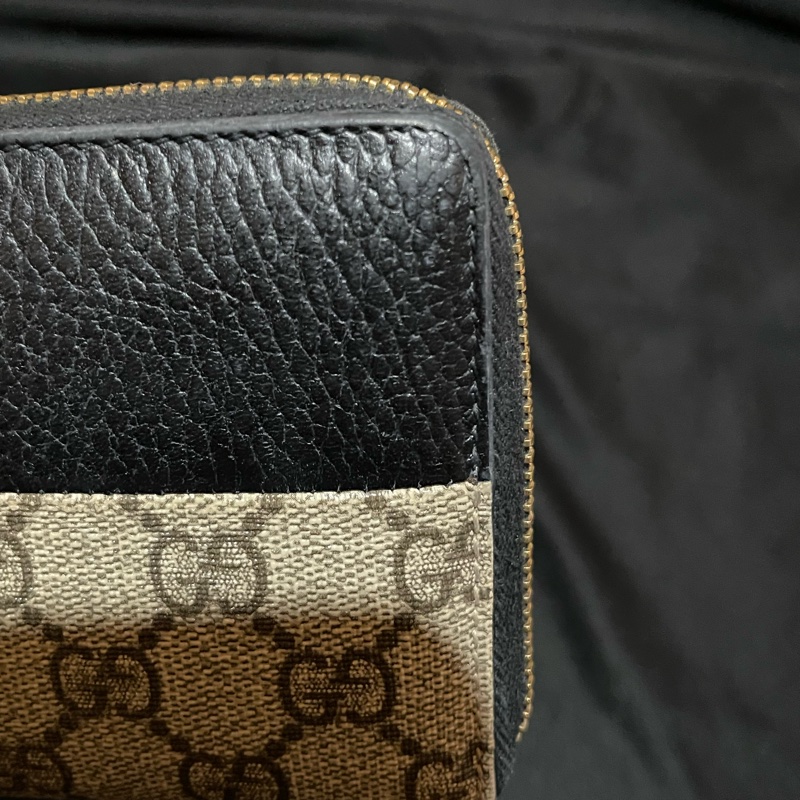 Gucci經典老花金釦長夾(附台灣購證)-56