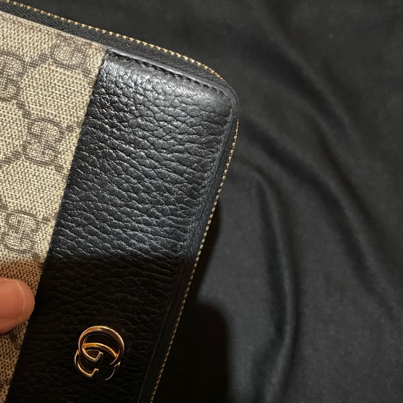 Gucci經典老花金釦長夾(附台灣購證)-57