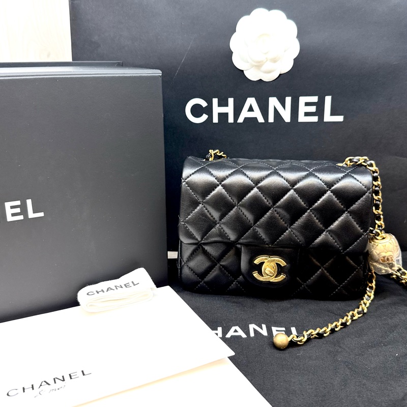 CHANEL超新爆款✨黑金羊皮金球方胖 AS1786(超難買的金球)-1