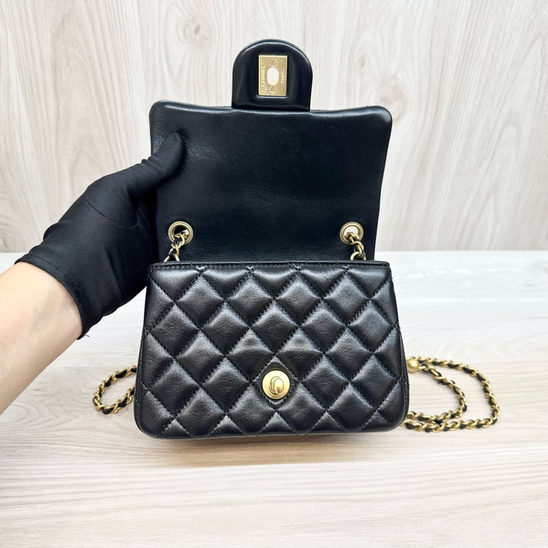CHANEL超新爆款✨黑金羊皮金球方胖 AS1786(超難買的金球)-8