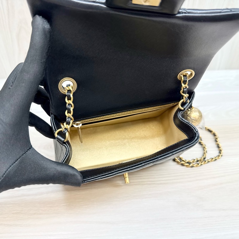 CHANEL超新爆款✨黑金羊皮金球方胖 AS1786(超難買的金球)-10