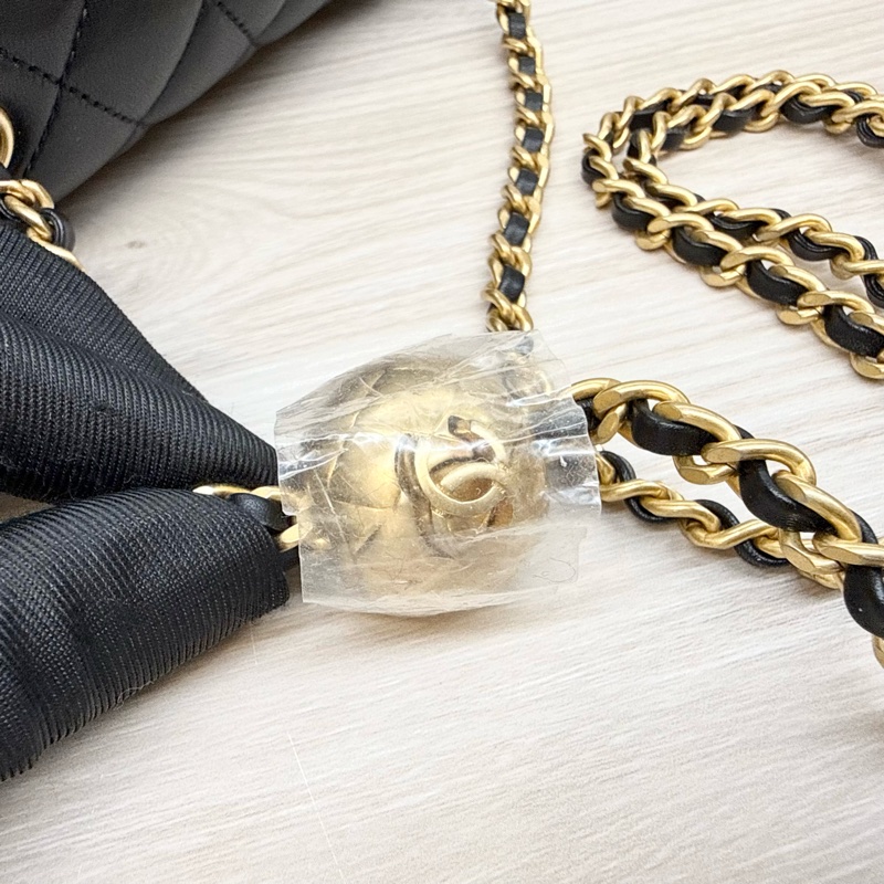 CHANEL超新爆款✨黑金羊皮金球方胖 AS1786(超難買的金球)-14