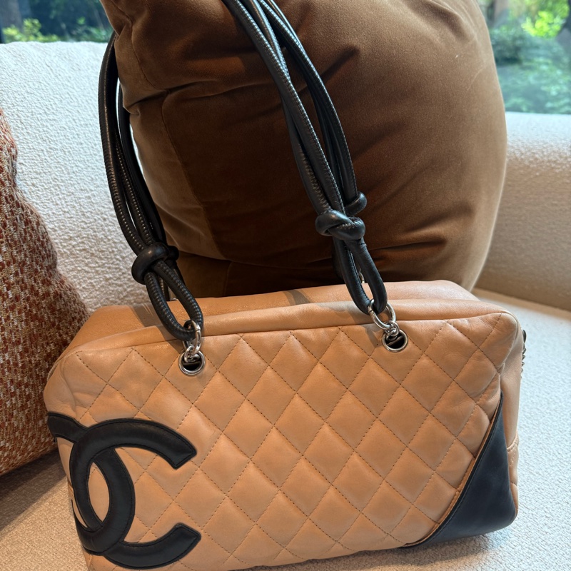 Chanel 黑米色經典康朋包-0