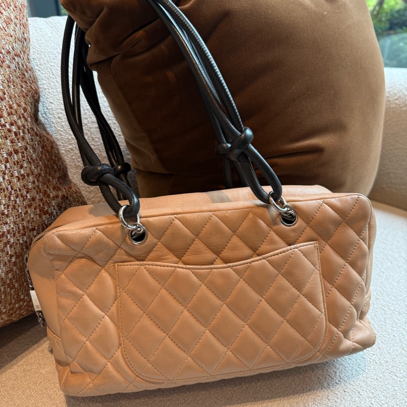 Chanel 黑米色經典康朋包-1