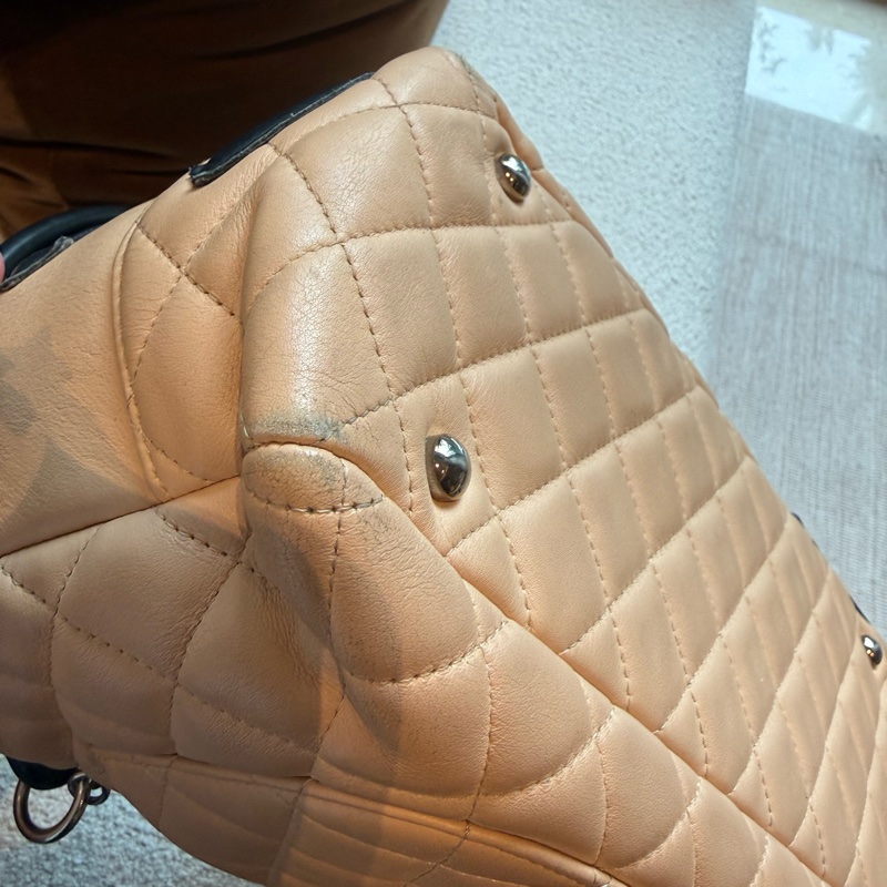 Chanel 黑米色經典康朋包-7