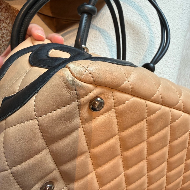 Chanel 黑米色經典康朋包-8